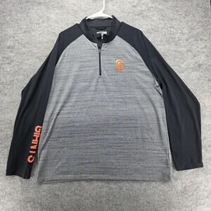 San Francisco Giants Jacket Mens XL Gray MLB Baseball Levelwear Quarter Zip